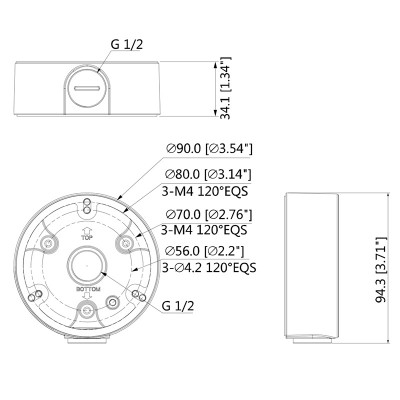 Металевий кронштейн/бокс Dahua PFA135 | Розумний захист